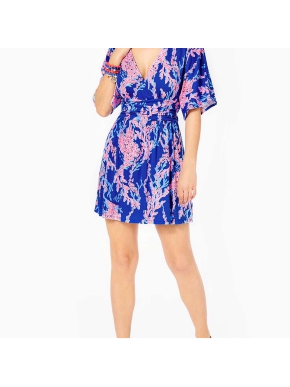 Lilly Pulitzer Parigi skort romper Blue and Hot Pink Floral